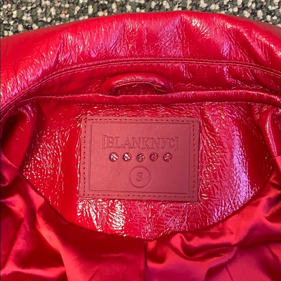 REASONABLE OFFERS OKAY- RED FAUX LEATHER JACKET - Picture 5 of 7